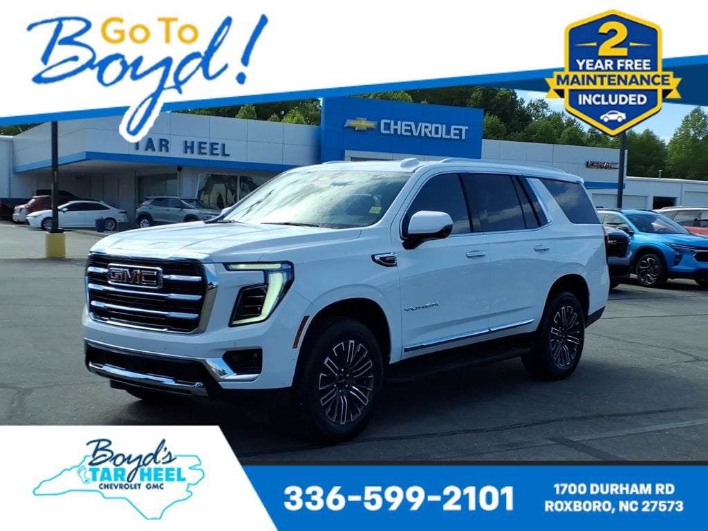 2026 GMC Yukon Elevation in Summit White — front three-quarter view