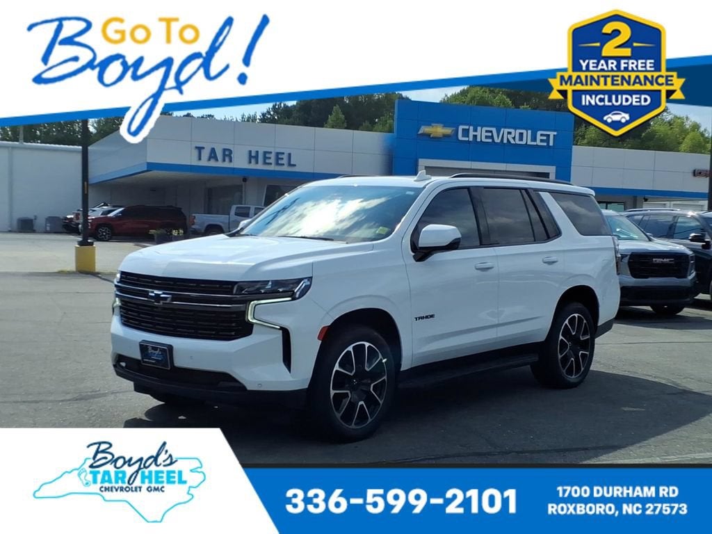 2022 Chevrolet Tahoe RST in Summit White — front three-quarter view