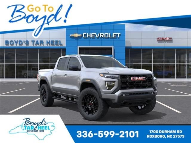 2026 GMC Canyon Elevation in Sterling Metallic — front three-quarter view